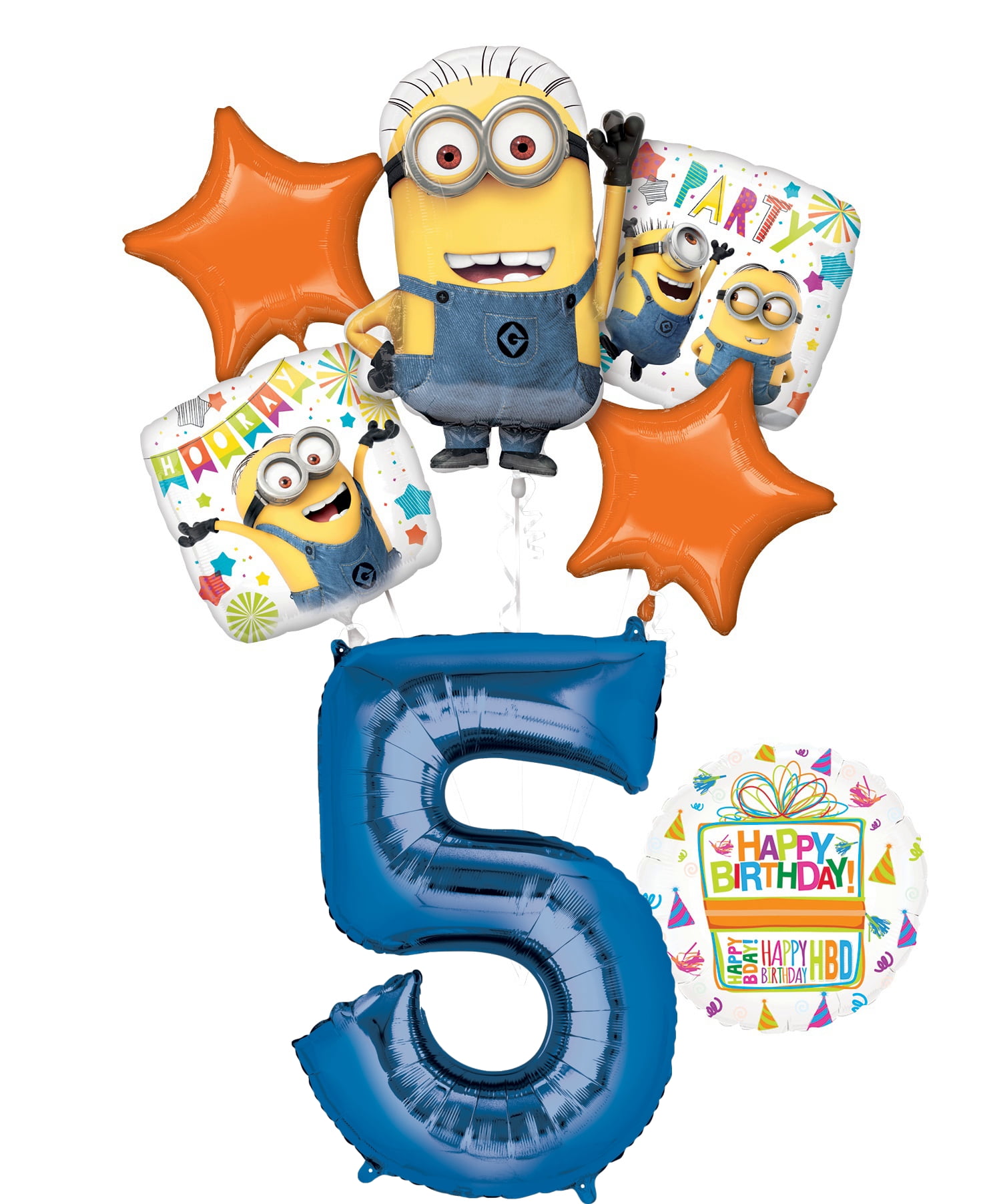 MAYFLOWER PRODUCTS Despicable Me 3 Minions 5th Birthday Party Supplies and balloon Decorations