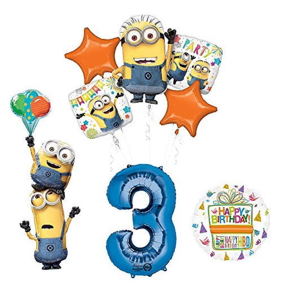 Despicable Me 3 Minions Stacker 3rd Birthday Party Supplies
