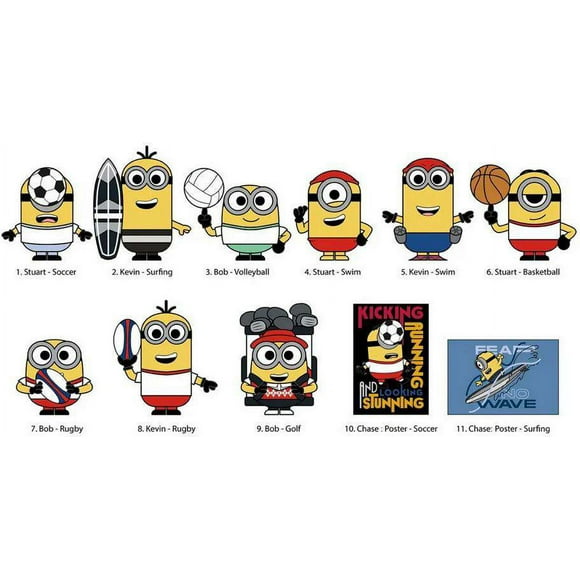 Despicable Me 3D Figural Bag Clip Minions Sports Series 1 Mystery Pack (1 RANDOM Figure)