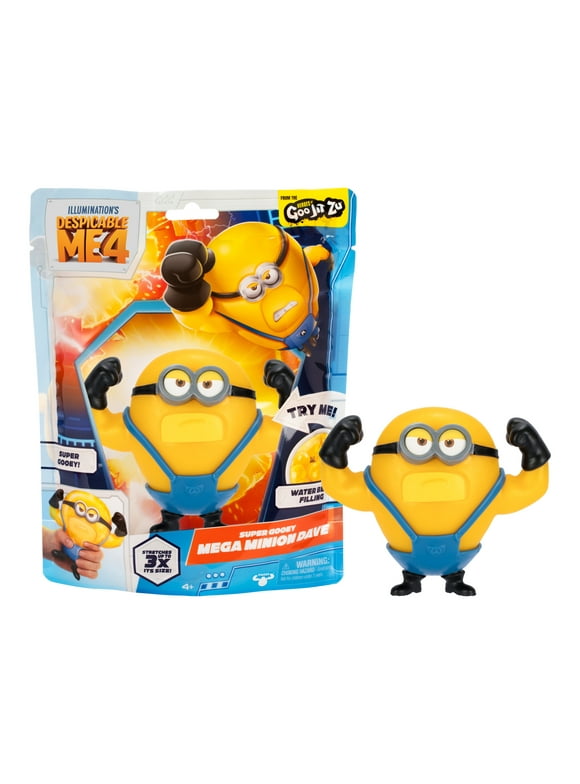 Despicable Me 4 Heroes of Goo Jit Zu Figure Toys, Super Squishy Mega Minion Dave, Ages 4+