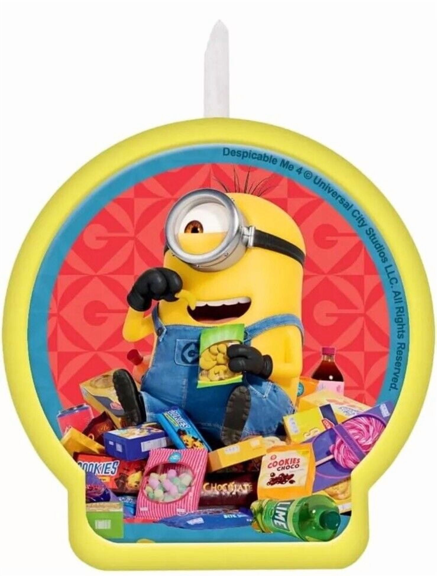 Despicable Me 4 Minions Movie Kids Birthday Party Decoration Molded Cake Candle