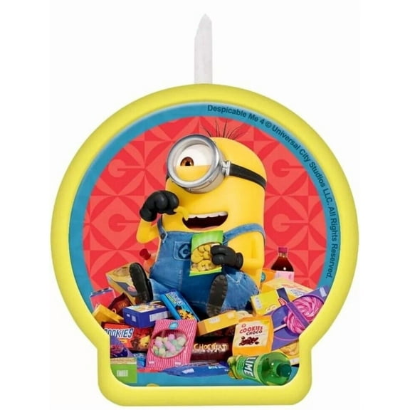 Despicable Me 4 Minions Movie Kids Birthday Party Decoration Molded Cake Candle