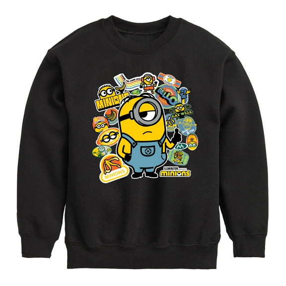 Despicable Me Minions - Banana Stickers  - Toddler & Youth Crewneck Fleece Sweatshirt