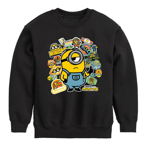 Despicable Me Minions - Banana Stickers - Toddler & Youth Crewneck Fleece Sweatshirt