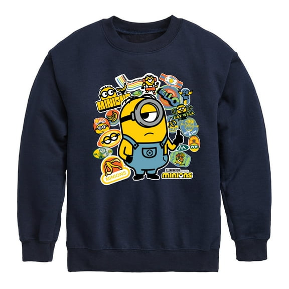 Despicable Me Minions - Banana Stickers  - Toddler & Youth Crewneck Fleece Sweatshirt