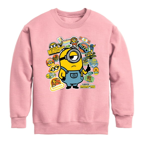 Despicable Me Minions - Banana Stickers  - Toddler & Youth Crewneck Fleece Sweatshirt