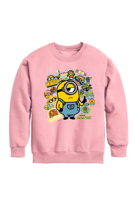 Minions - Banana Stickers  - Toddler & Youth Crewneck Fleece Sweatshirt