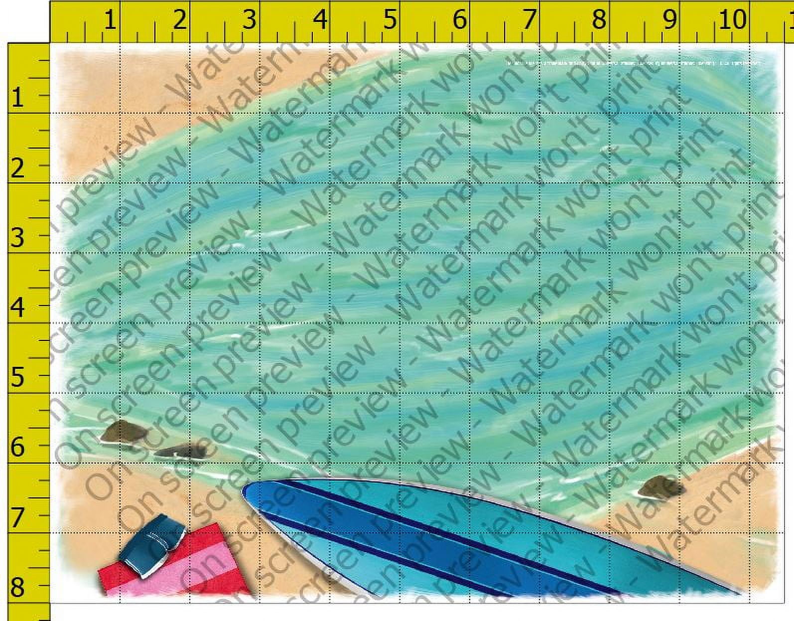 Despicable Me Beach Party Edible Cake Topper Image [DecoSet Background  Only] 1/4 Sheet - Walmart.com, image size:1594x1246