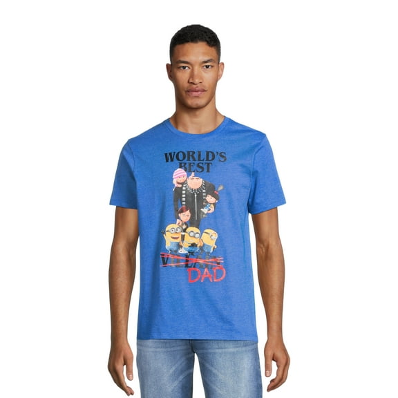 Despicable Me Best Dad Apparel, Men's Graphic Crew Neck T-Shirt, Sizes S-3XL (Men's Big & Tall)
