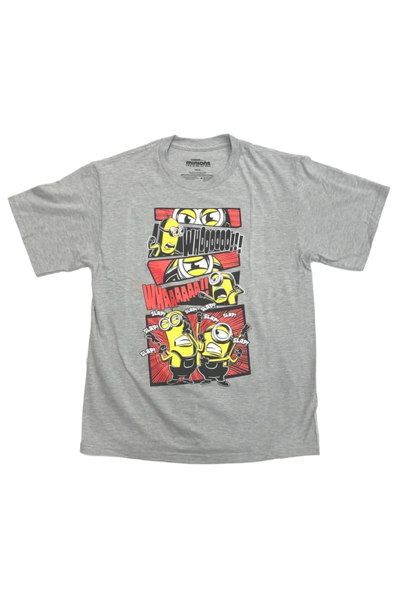 Despicable Me Boys Gray Slapping Minions Tee Shirt T-Shirt 5