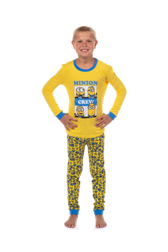 Despicable Me Boys' Minions Crew Bob Stuart Phil Kevin Sleep Pajama Set