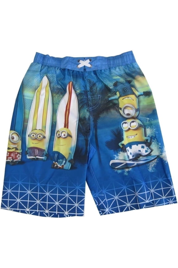 Boys' Surfing Minions Swim Trunks, XS-XL