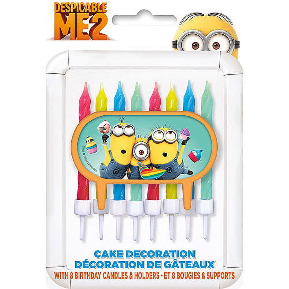 Despicable Me Cake Topper with 8 Candles - Walmart.com, image size:1000x1000