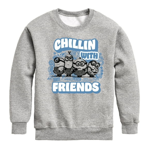 Despicable Me Minions - Chillin With Friends  - Toddler & Youth Crewneck Fleece Sweatshirt