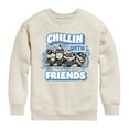 thumbnail image 1 of Despicable Me Minions - Chillin With Friends  - Toddler & Youth Crewneck Fleece Sweatshirt, 1 of 5