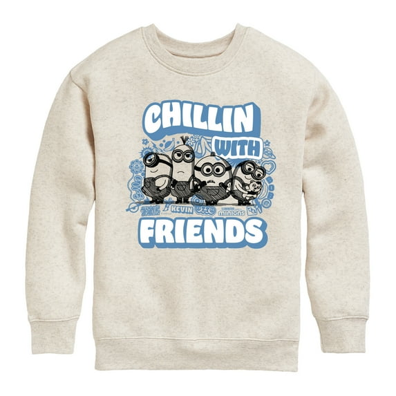 Despicable Me Minions - Chillin With Friends - Toddler & Youth Crewneck Fleece Sweatshirt