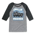 thumbnail image 1 of Despicable Me Minions - Chillin With Friends  - Toddler & Youth Raglan Graphic T-Shirt, 1 of 5