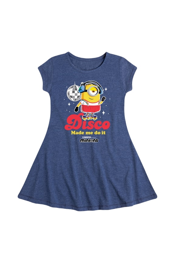Minions - Disco Made Me Do It - Toddler & Youth Girls Fit & Flare Dress