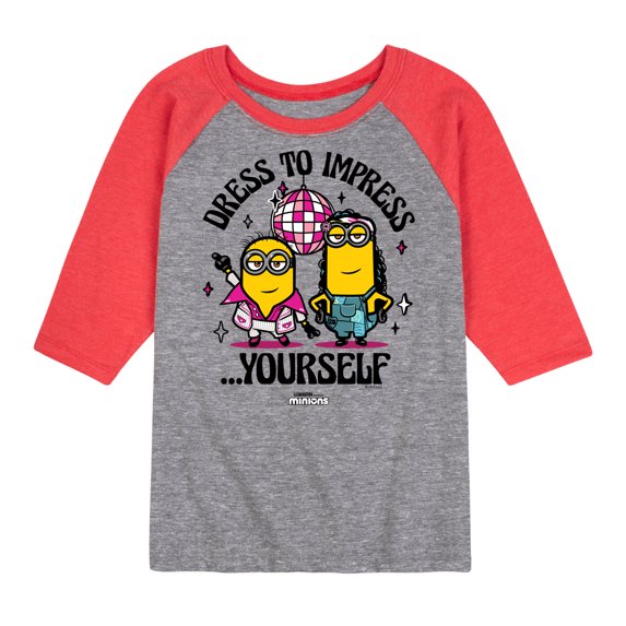 Despicable Me - Dress To Impress Yourself - Toddler & Youth Raglan Graphic T-Shirt