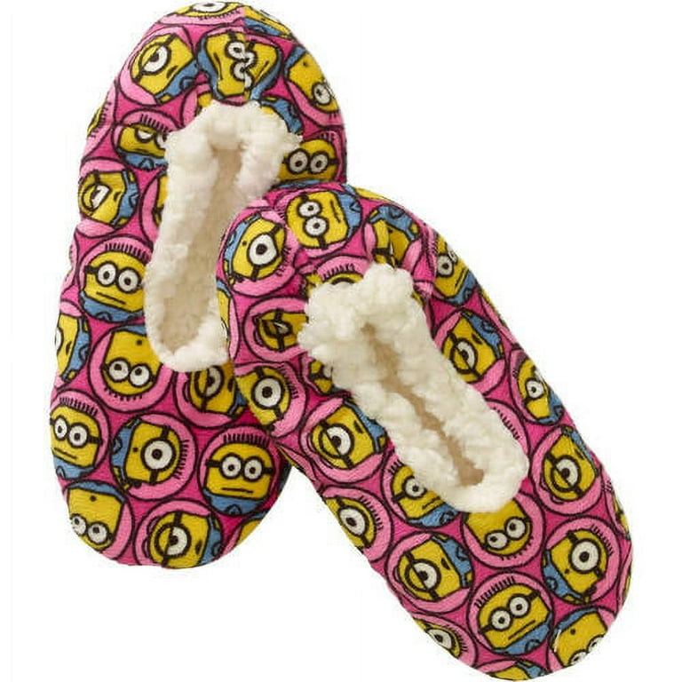 Despicable Me Fuzzy Babba Slipper Socks, Pack (Little Girls