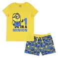 thumbnail image 1 of Despicable Me Girls' Movie Minions 1 In A Minion Sleep Pajama Set Shorts, 1 of 7