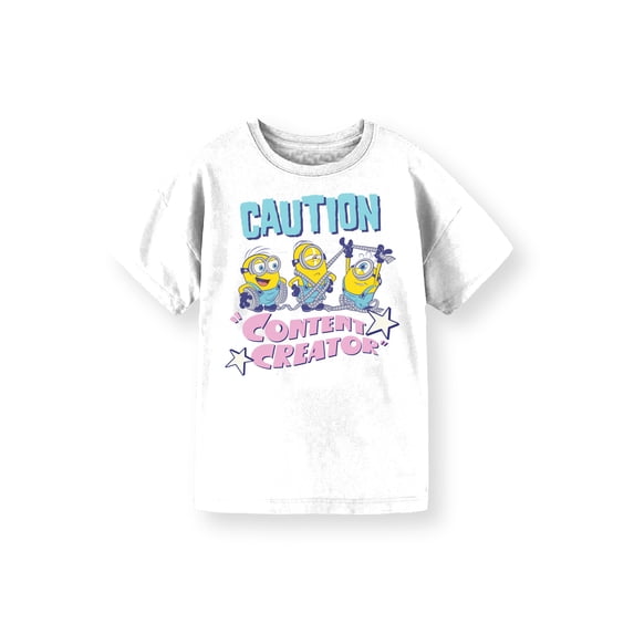 Despicable Me, Girls' Short Sleeve T-Shirt, Content Creator, Sizes 4-16