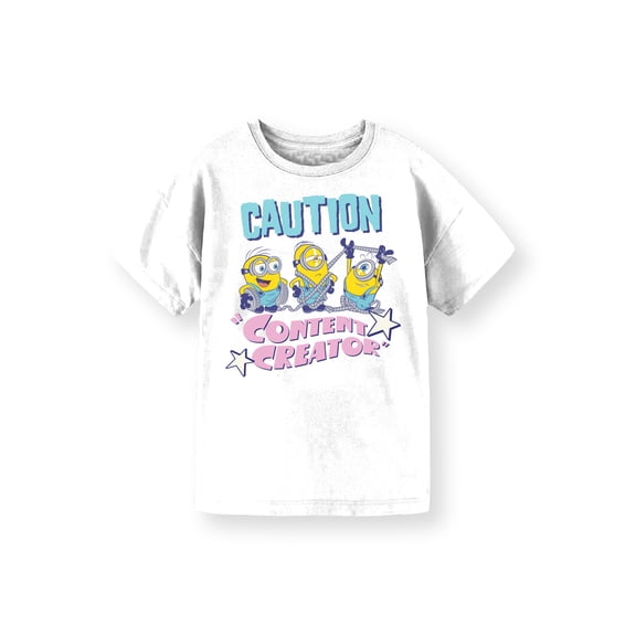 Despicable Me, Girls' Short Sleeve T-Shirt, Content Creator, Sizes 4-16