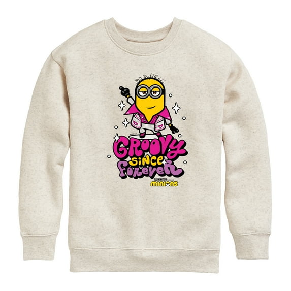Despicable Me Minions - Groovy Since Forever - Toddler & Youth Crewneck Fleece Sweatshirt
