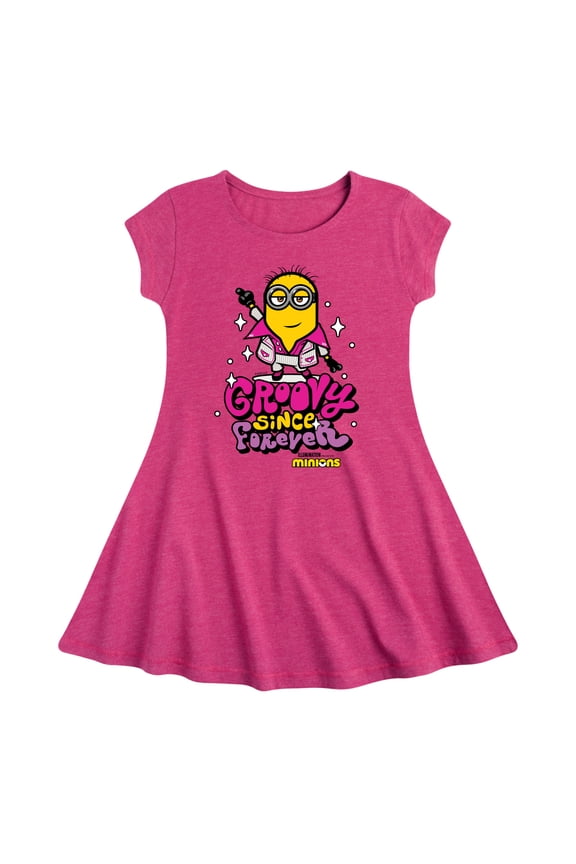 Minions - Groovy Since Forever - Toddler & Youth Girls Fit & Flare Dress