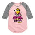 thumbnail image 1 of Despicable Me Minions - Groovy Since Forever - Toddler & Youth Girls Raglan Graphic T-Shirt, 1 of 5