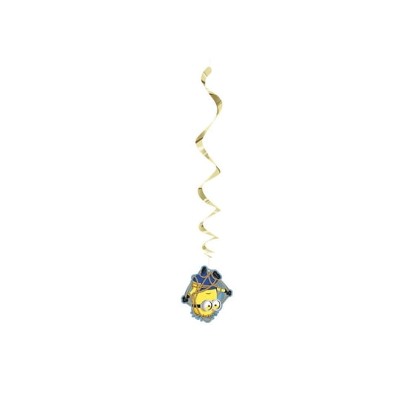 Despicable Me Hanging Swirls Minion Paper and Foil 3 Ct 26 inch