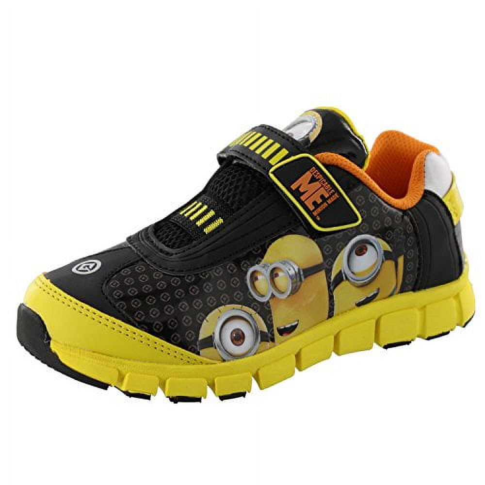 Despicable Me Little Boys Velcro Running shoes Black/Yellow (13)
