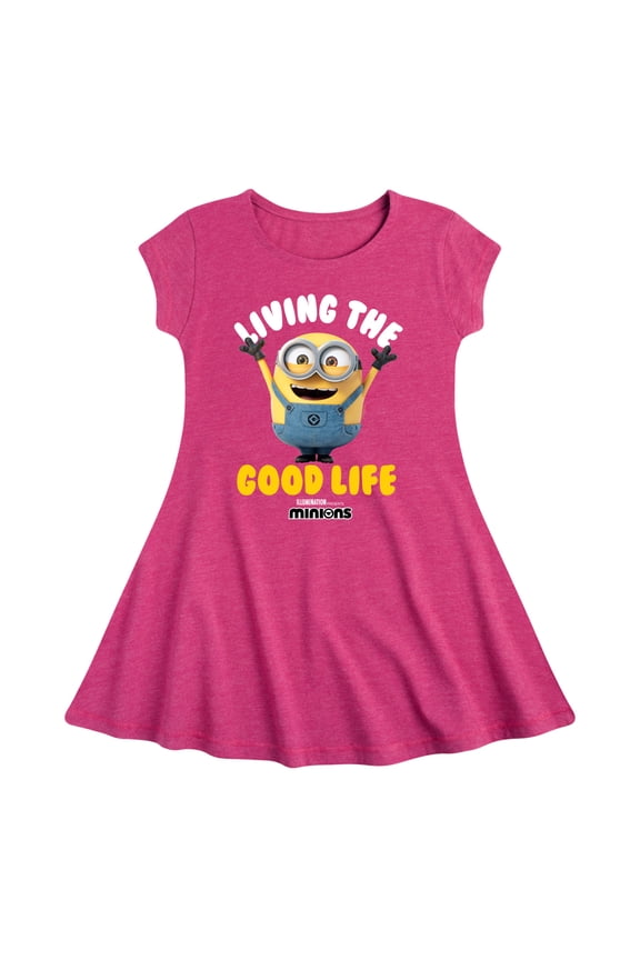 Minions - Living The Good Life - Toddler & Youth Girls Fit & Flare Dress