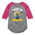 thumbnail image 1 of Despicable Me Minions - Living The Good Life - Toddler & Youth Girls Raglan Graphic T-Shirt, 1 of 5