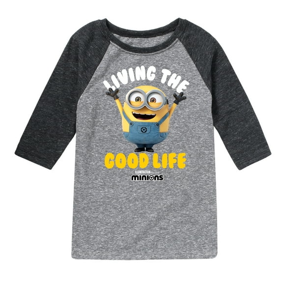 Despicable Me Minions - Living The Good Life - Toddler & Youth Raglan Graphic T-Shirt