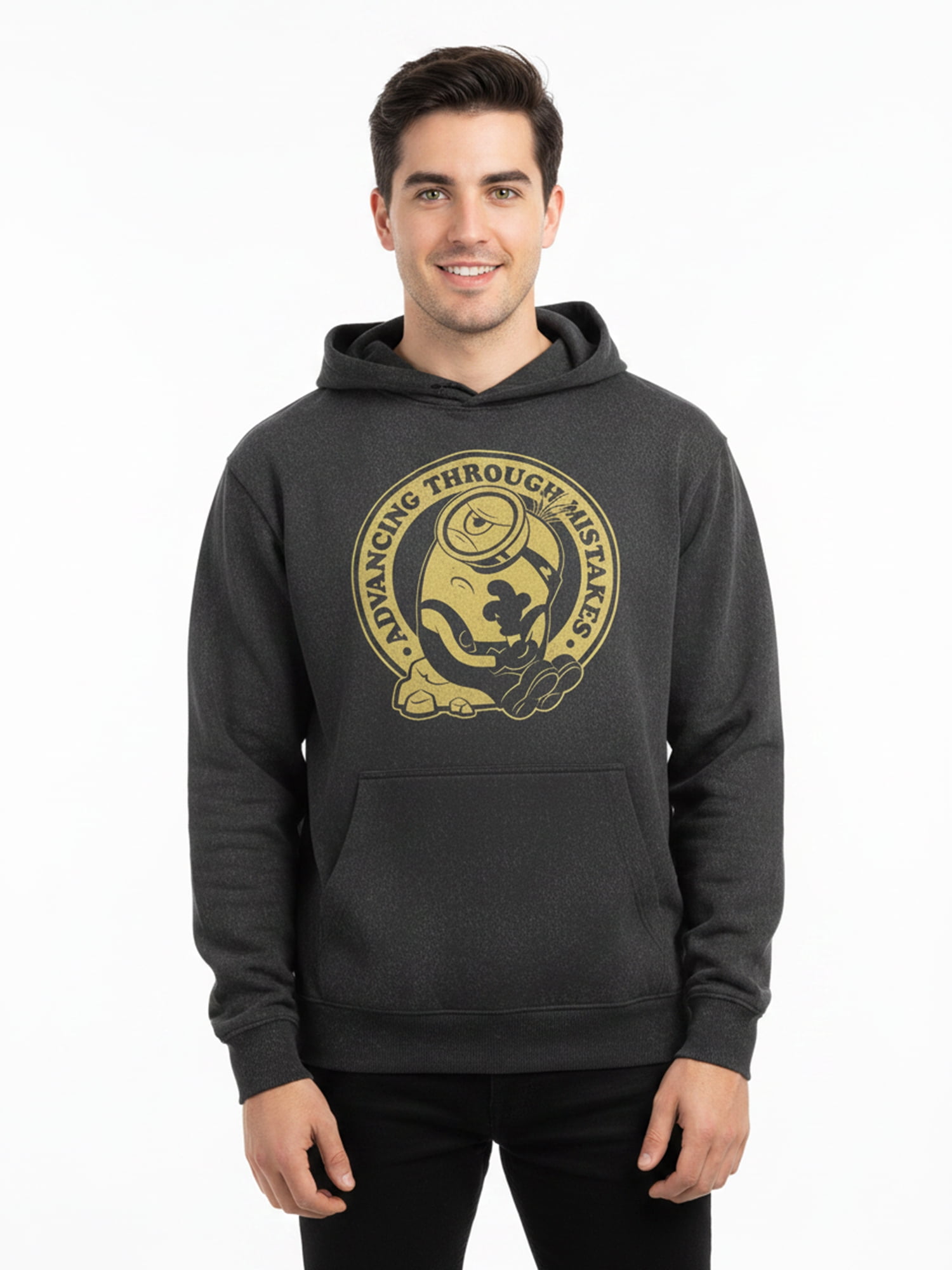 Despicable Me Men's & Big Men's Front & Back Mineral Wash Graphic Hoodie, Advancing Mistakes, Sizes S–3XL