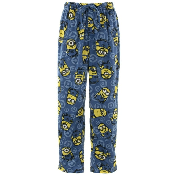 Despicable Me Men's Blue Sueded Fleece Pajama Pants