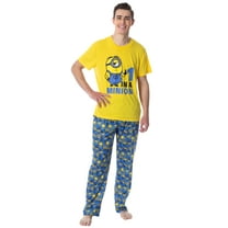 Despicable Me Mens' Minions 1 In A Minion Raglan Sleep Pajama Set