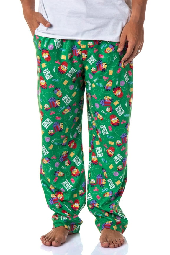 Despicable Me Adult Minions Christmas Best Gift Ever Holiday Sleep Lounge Pajama Pants For Men Women Sleepwear Loungewear
