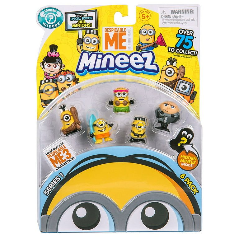 Despicable Me Mineez S1, Character 6-Pack, Includes 1 Mystery Mini