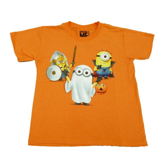 Despicable Me Minion Boys Orange Halloween Trick Or Treat T-Shirt X-Large