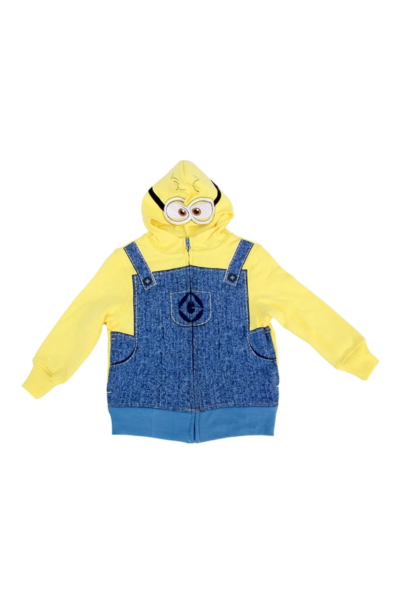 Despicable Me Minion Child Yellow Zip Up Costume Sweatshirt