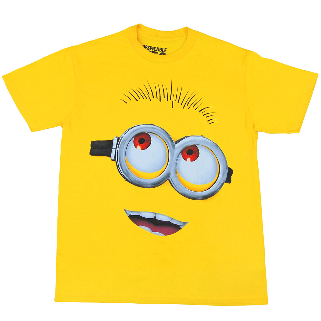 Despicable Me Merchandise Minion Face Youth Kids T Shirt Apparel 