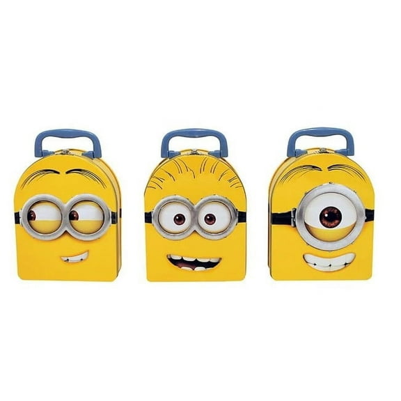 Despicable Me Minion Lunch Tin Dome Shape Tin Lunch Box x 3