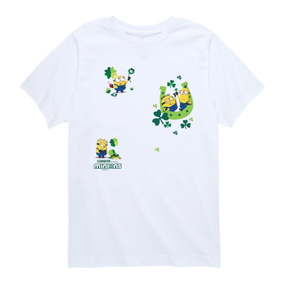 Despicable Me - Minion Shamrock - Youth Boys Short Sleeve Graphic T-Shirt