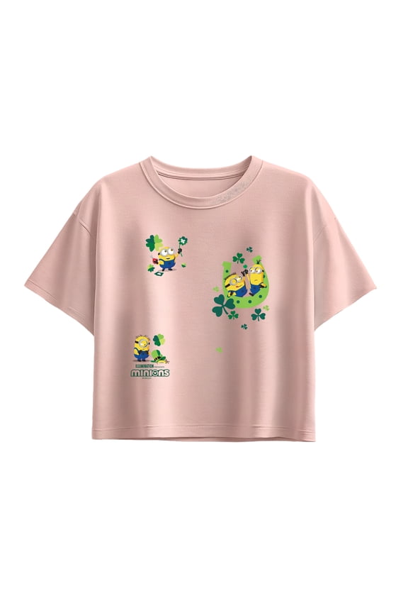 - Minion Shamrock - Youth Girls Boxy T-Shirt
