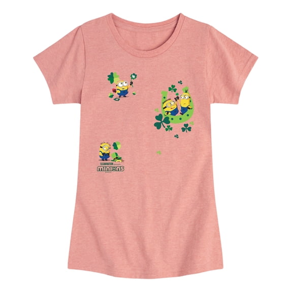 Despicable Me - Minion Shamrock - Youth Girls Fitted Short Sleeve T-Shirt