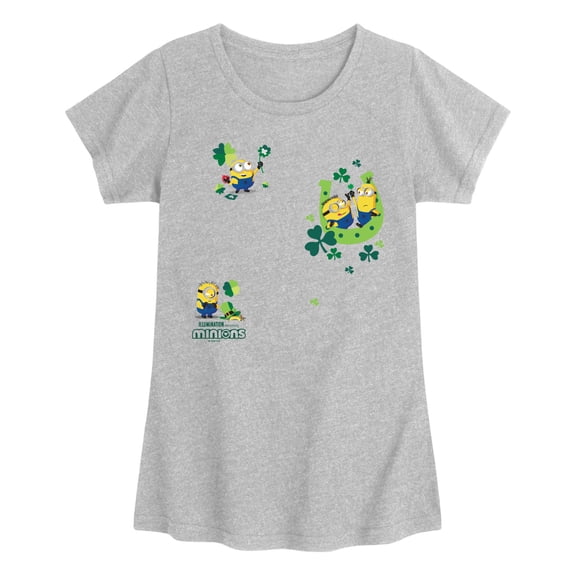 Despicable Me - Minion Shamrock - Youth Girls Fitted Short Sleeve T-Shirt