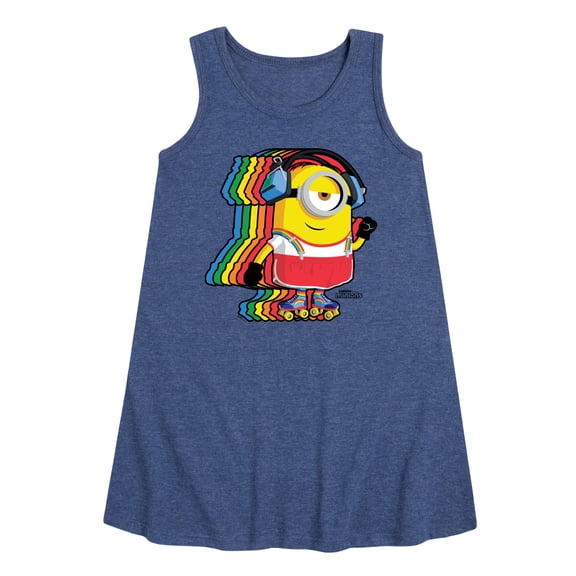 Despicable Me Minions - Retro Rainbow Skater - Toddler & Youth Girls A-line Dress