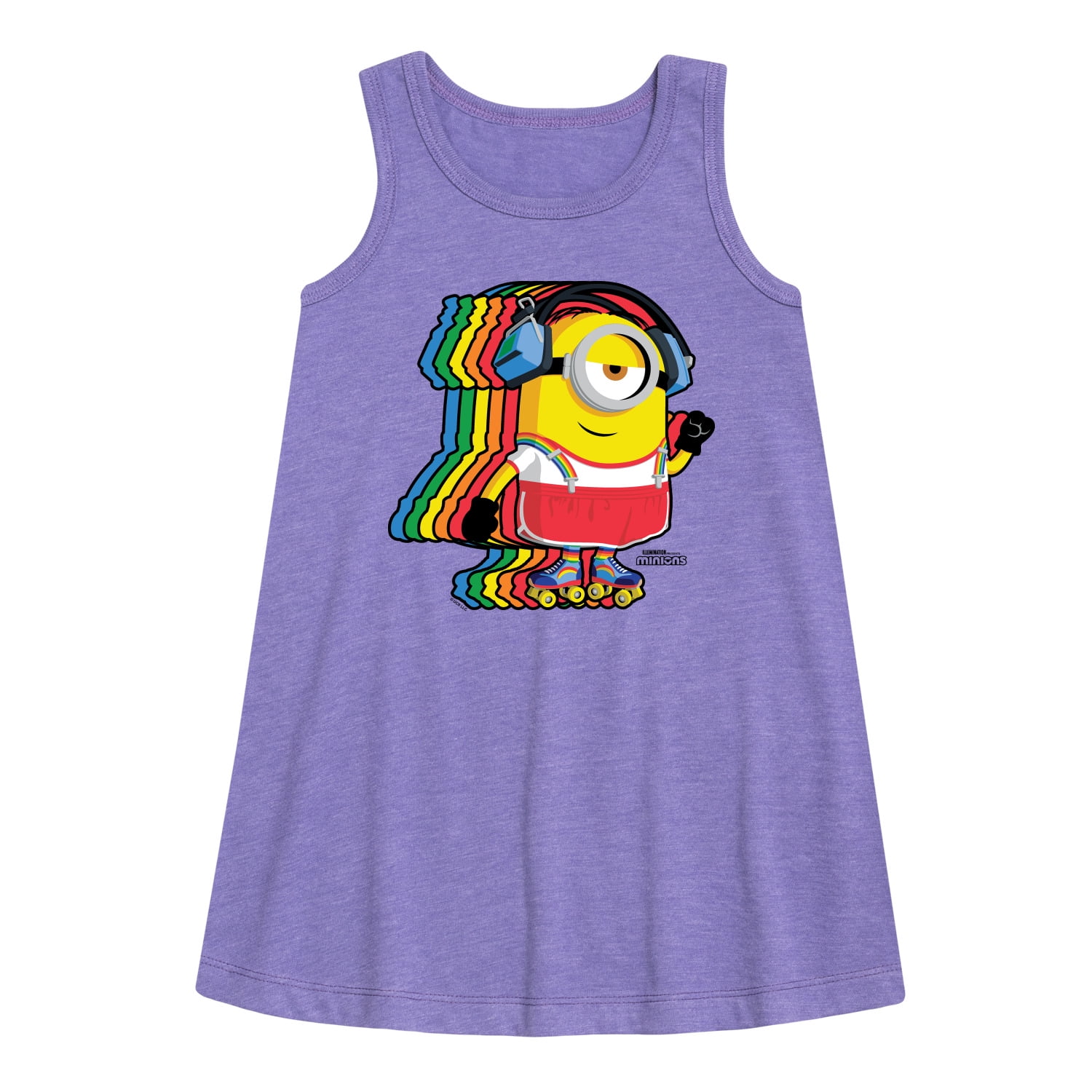 Despicable Me Minion Skater Rainbow Toddler & Youth Girls Aline